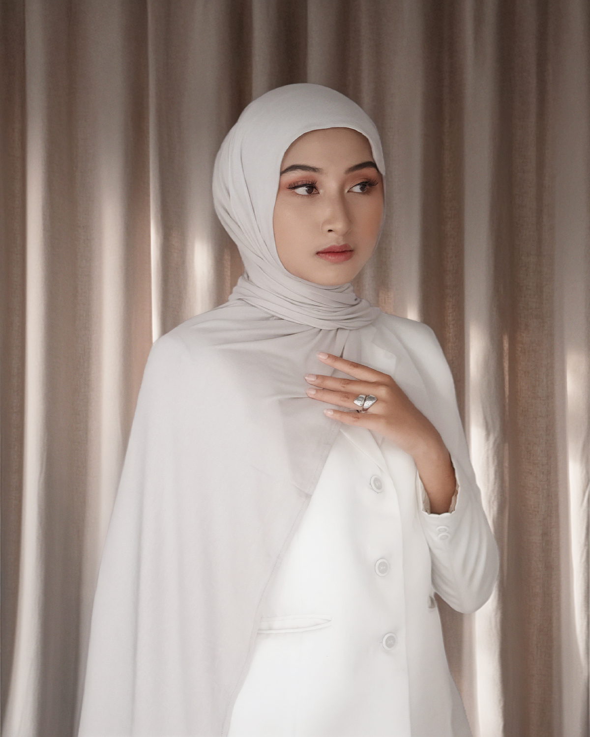 ESSENTIAL VISCOSE PASHMINA IVORY